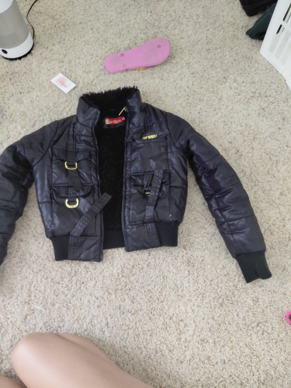 VINTAGE Apple Bottoms Black Puffer Jacket